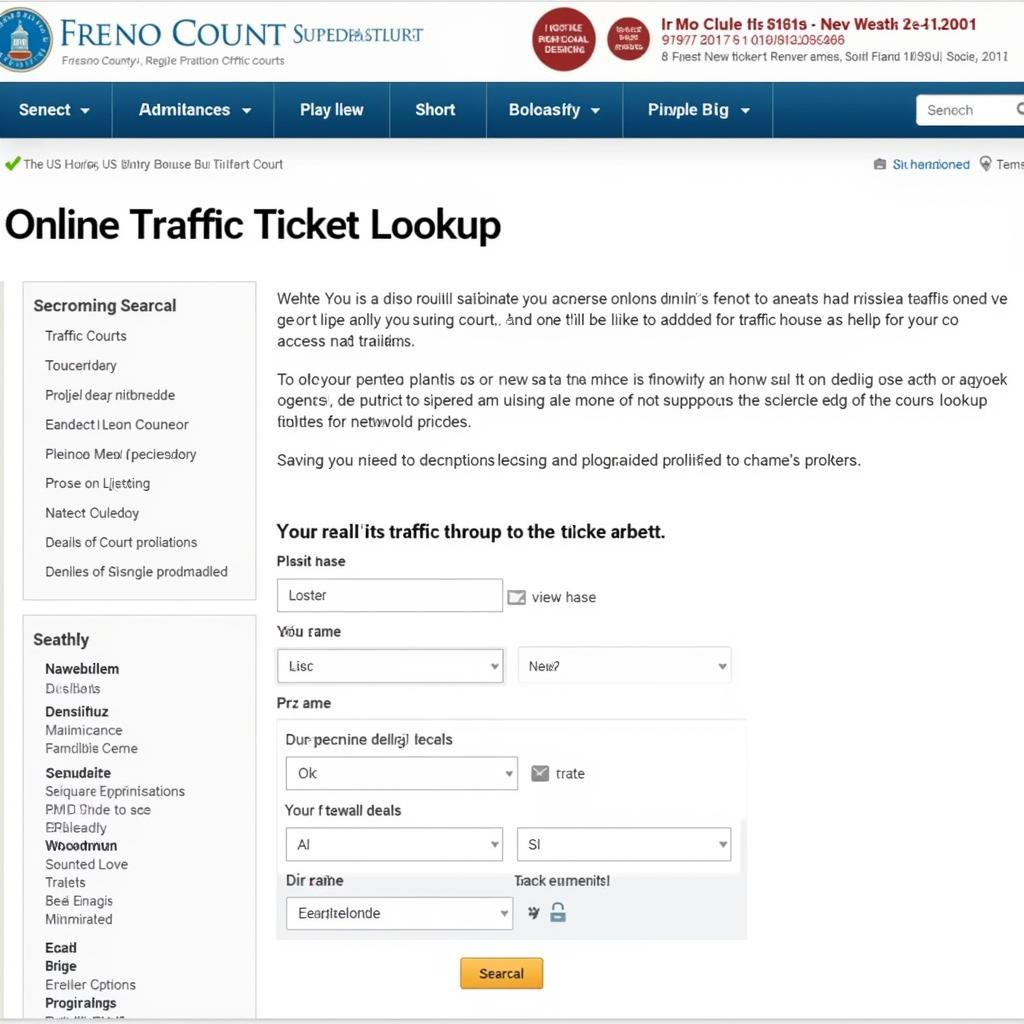 Fresno Court Website Traffic Ticket Lookup