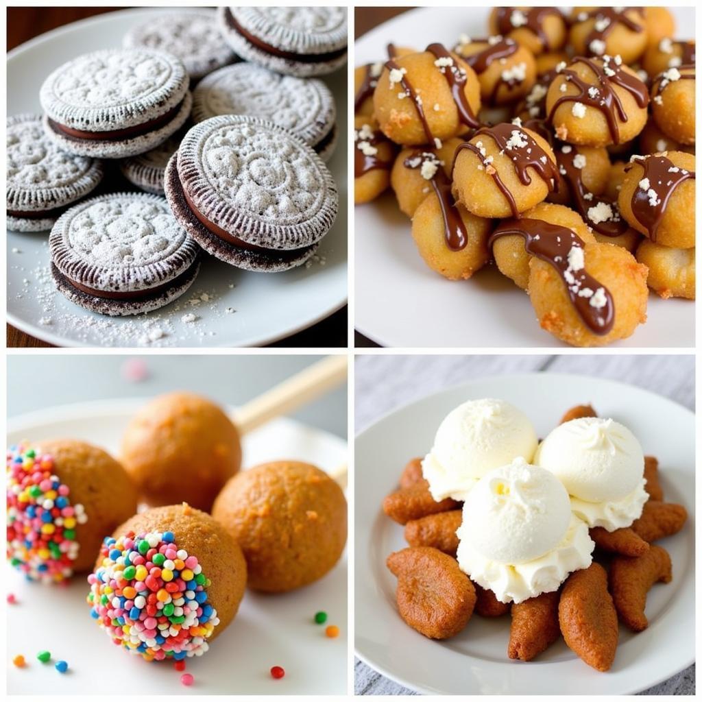 Different Fried Oreo Variations