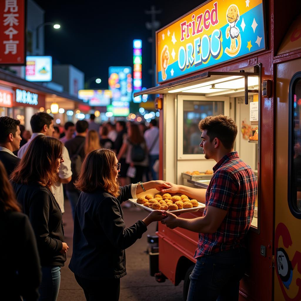 Fried Oreos at a Food Truck