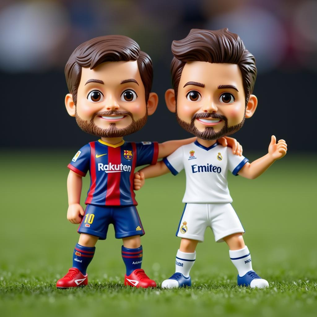 Friends bobbleheads celebrating a goal