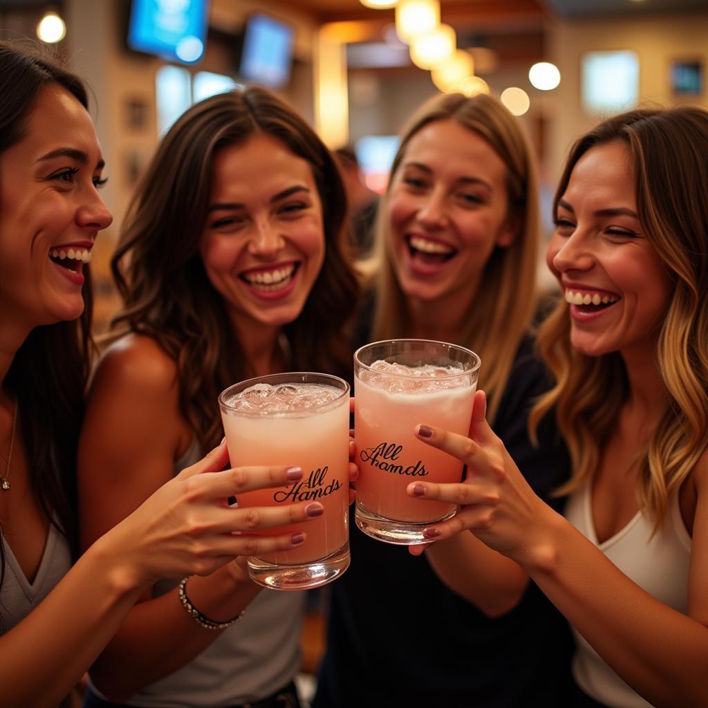 Friends Enjoying All Hands Vodka Soda