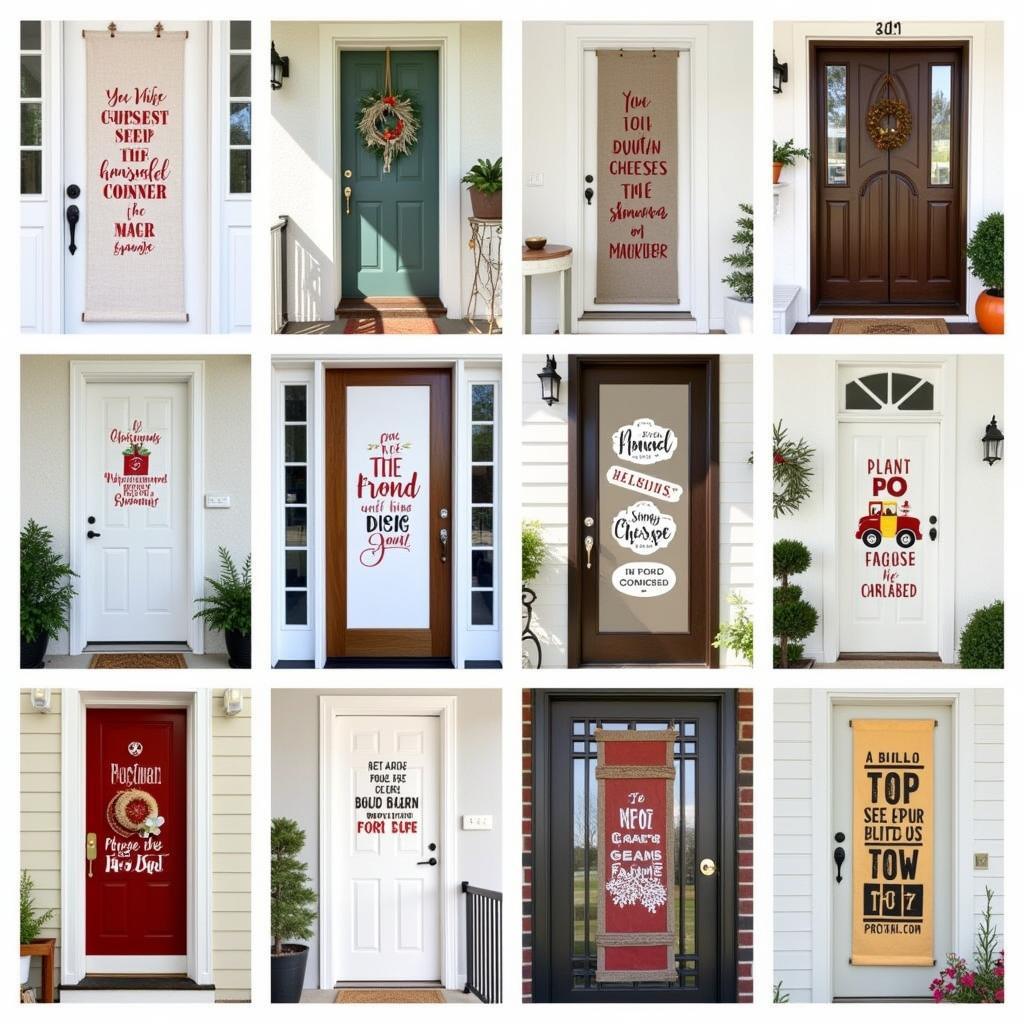 Various Front Door Banner Styles