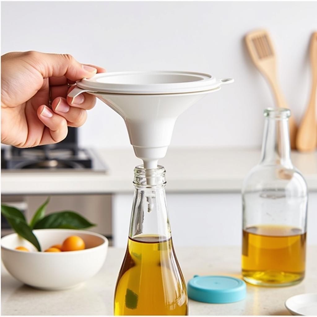 Funnel Bottle in Kitchen Use