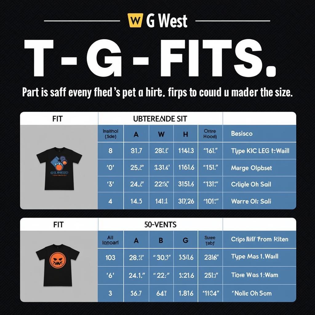 G West T-Shirt Fit Guide