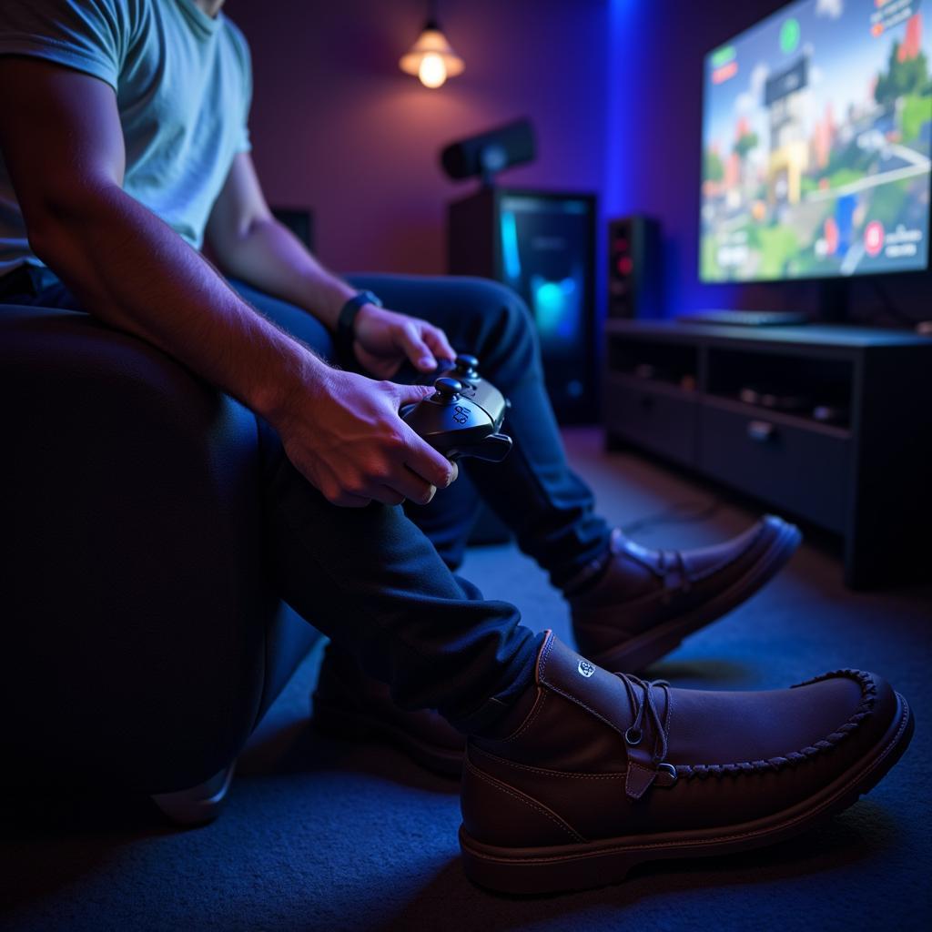 Comfortable Gaming with Dedicated Slippers