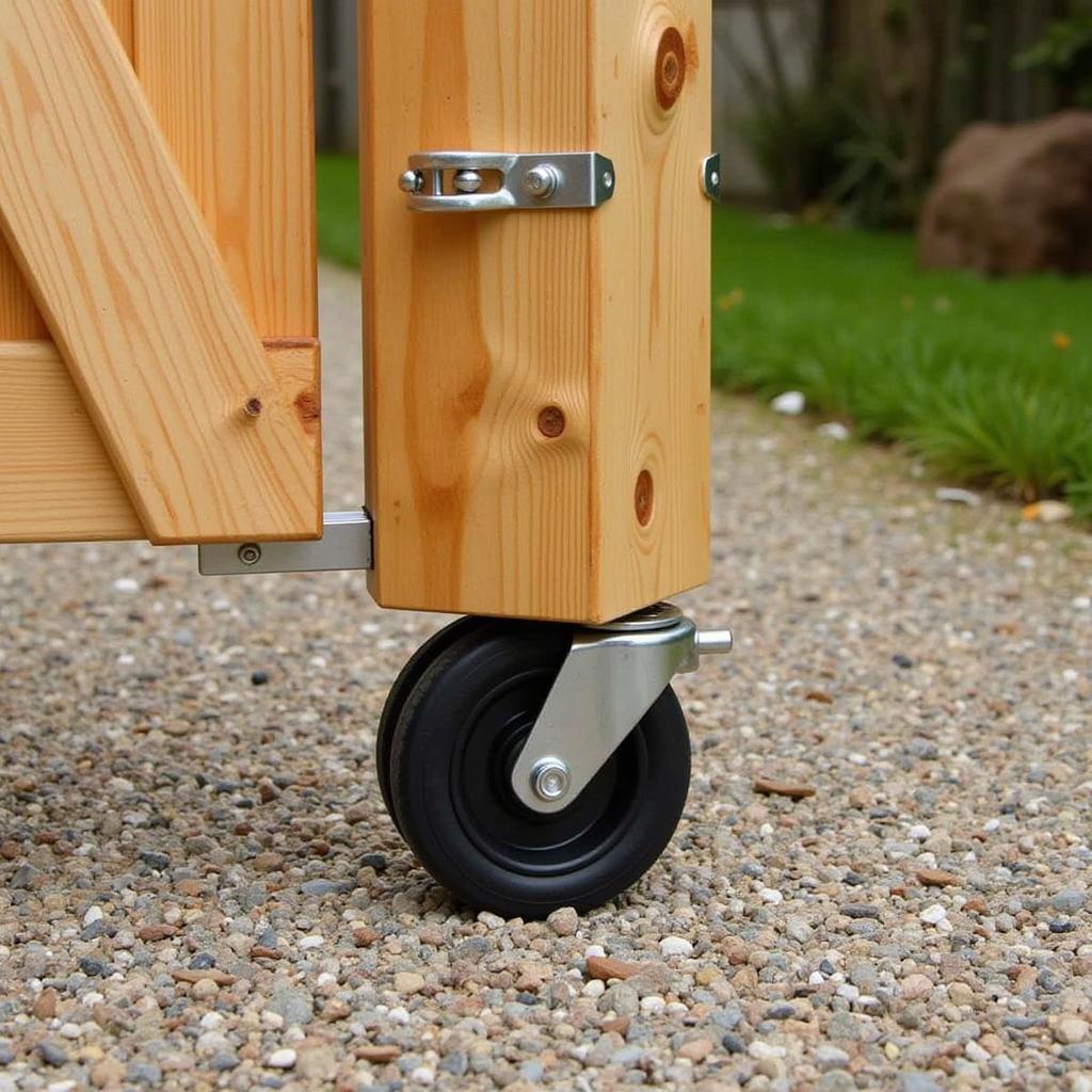 Small Gate Wheel on a Gravel Driveway