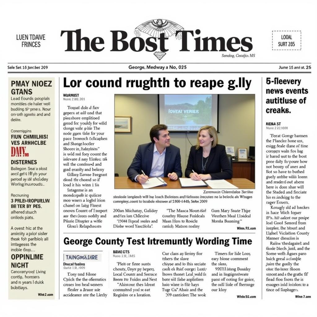 George County Newspaper Front Page - Lucedale, MS