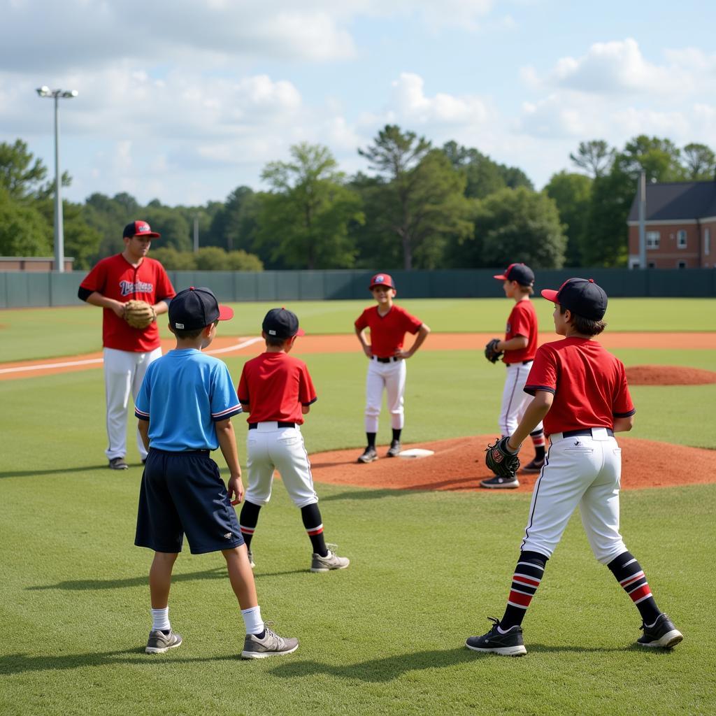 Georgia Youth Baseball Teams Practicing