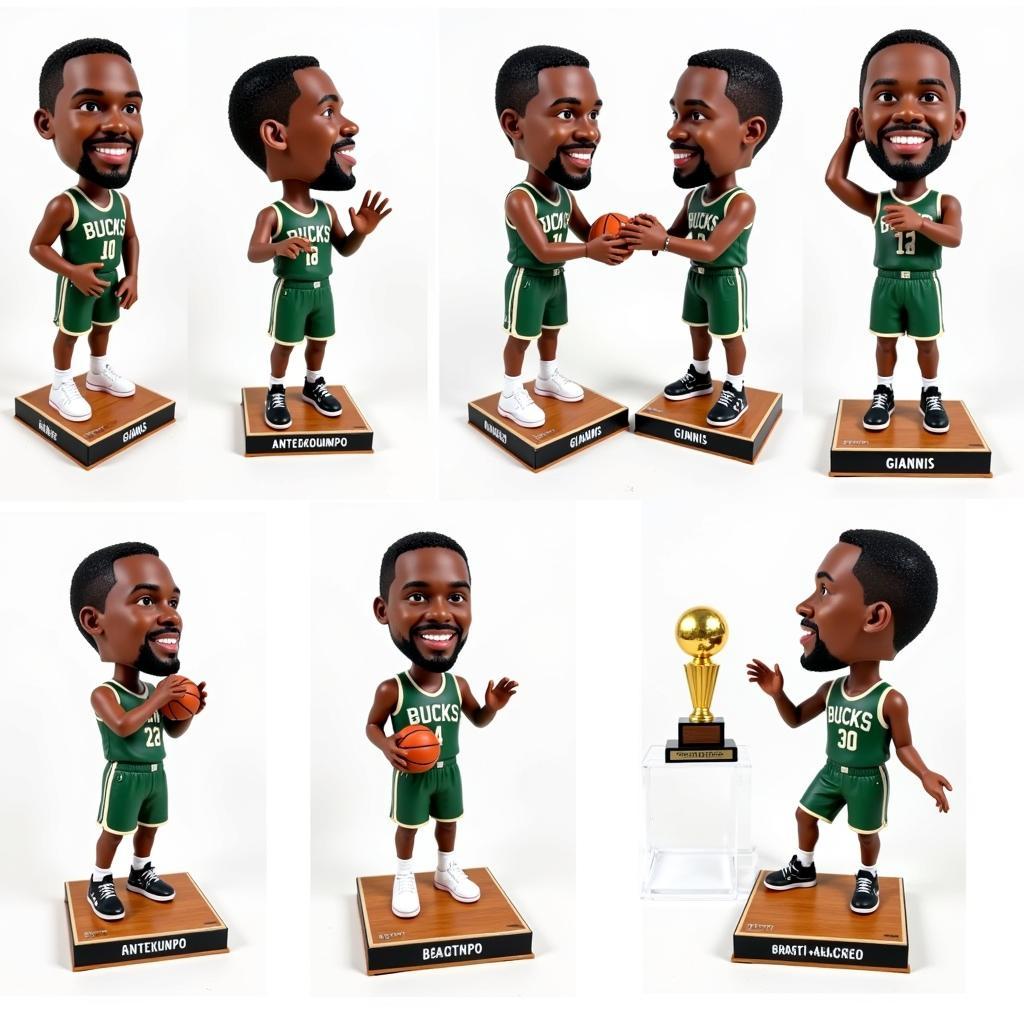 A Diverse Collection of Giannis Bobbleheads