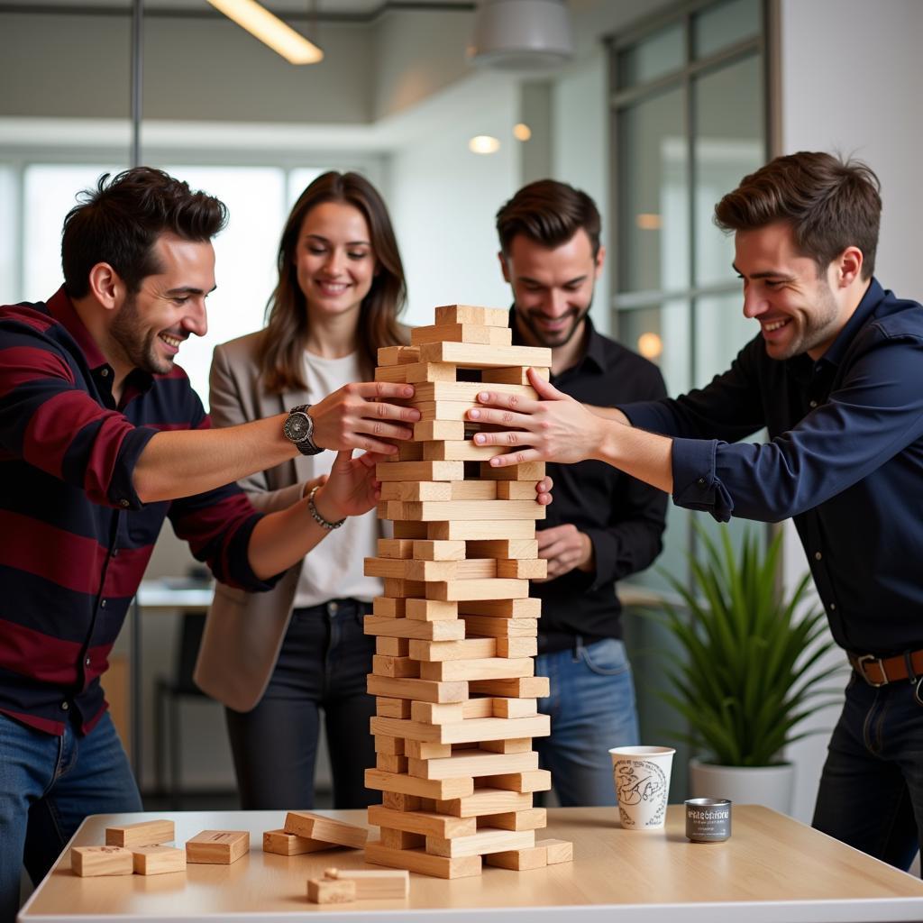 Team Building with Giant Jenga