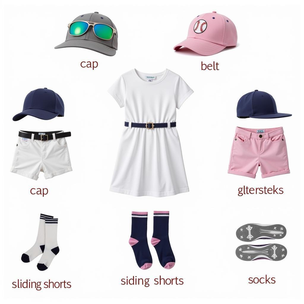 Accessories that complement girls baseball dresses