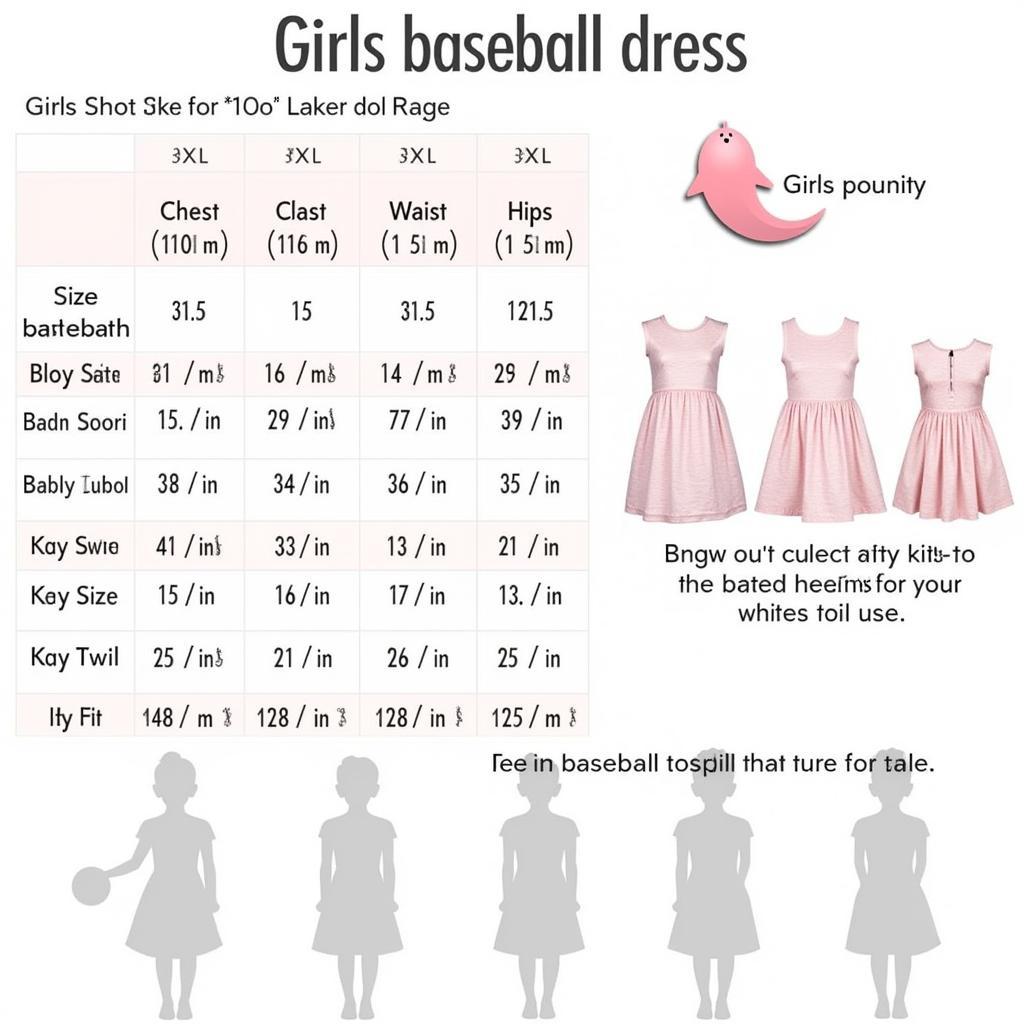 A guide for sizing girls baseball dresses