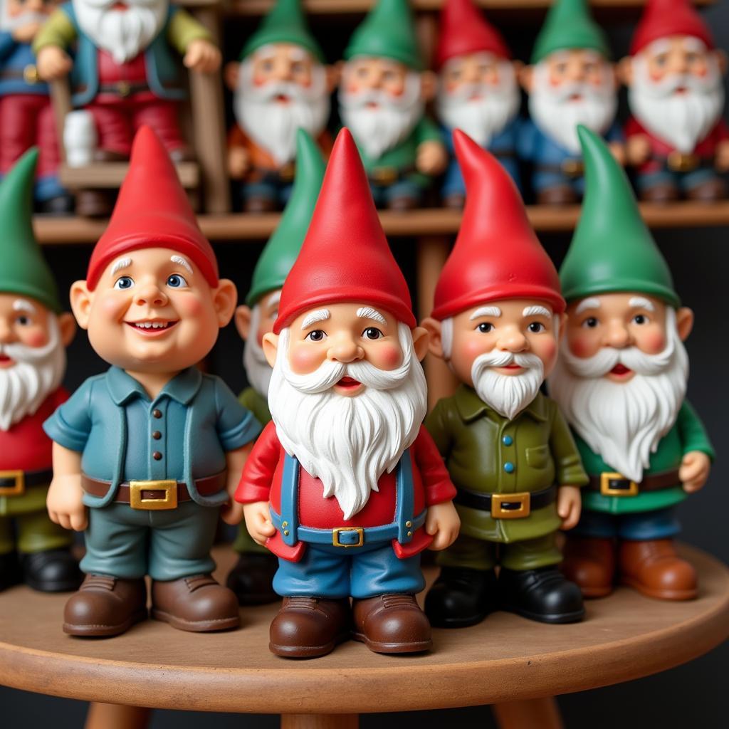 Collection of gnome bobbleheads