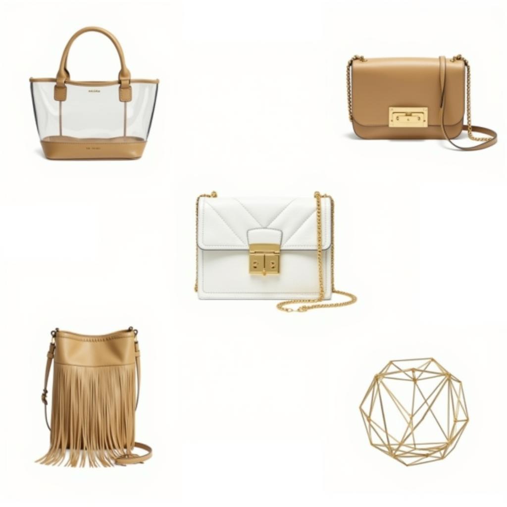 Gold clear purses in different styles