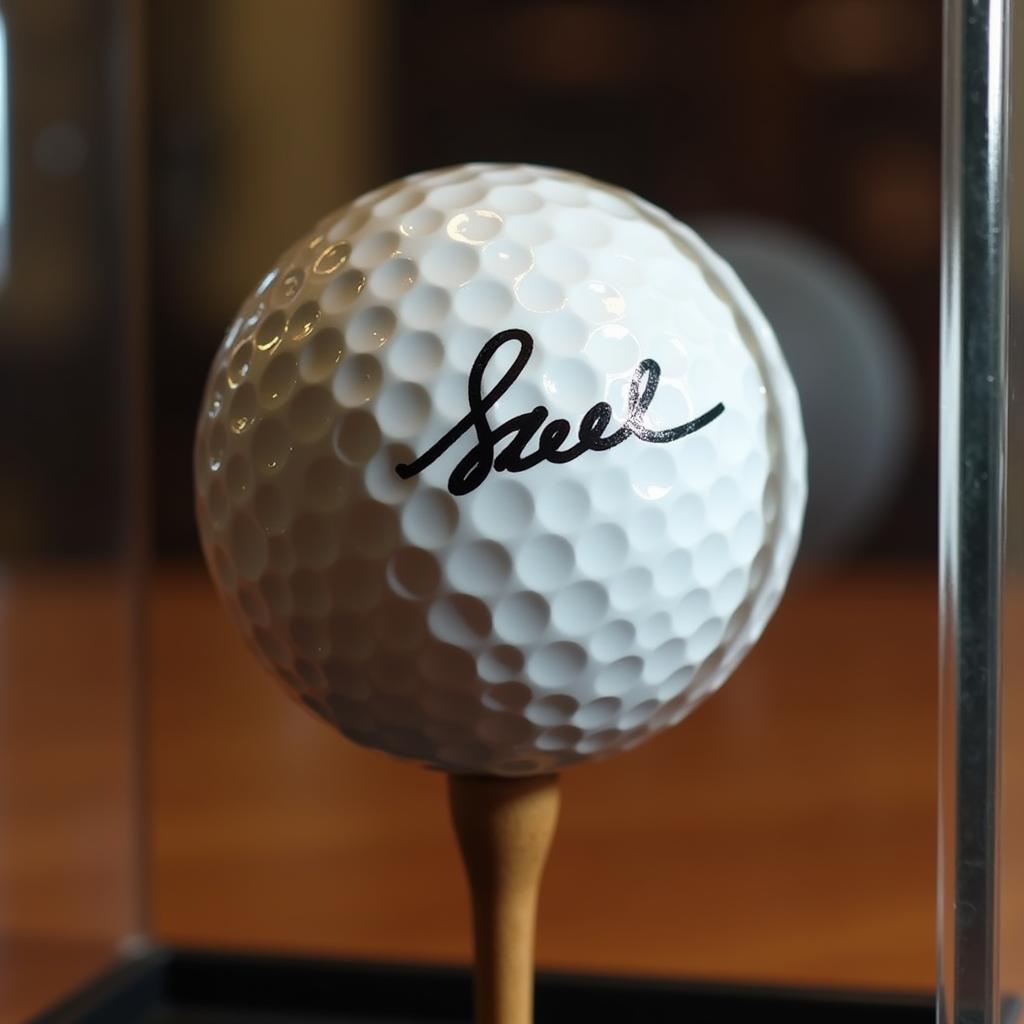 Golf ball signature display