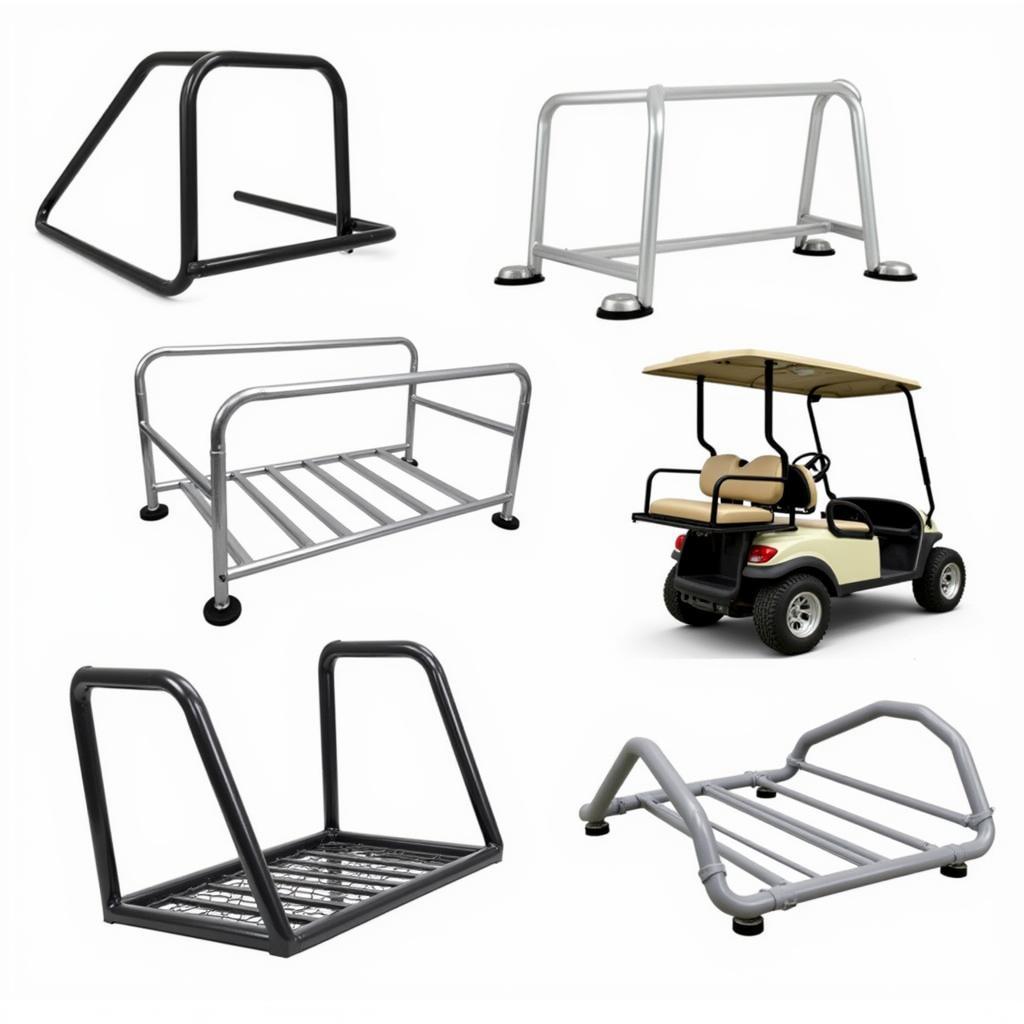 Different types of golf cart chair racks