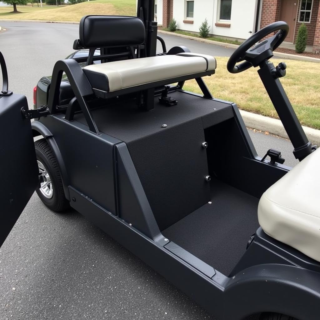 Custom golf cart sub box installation