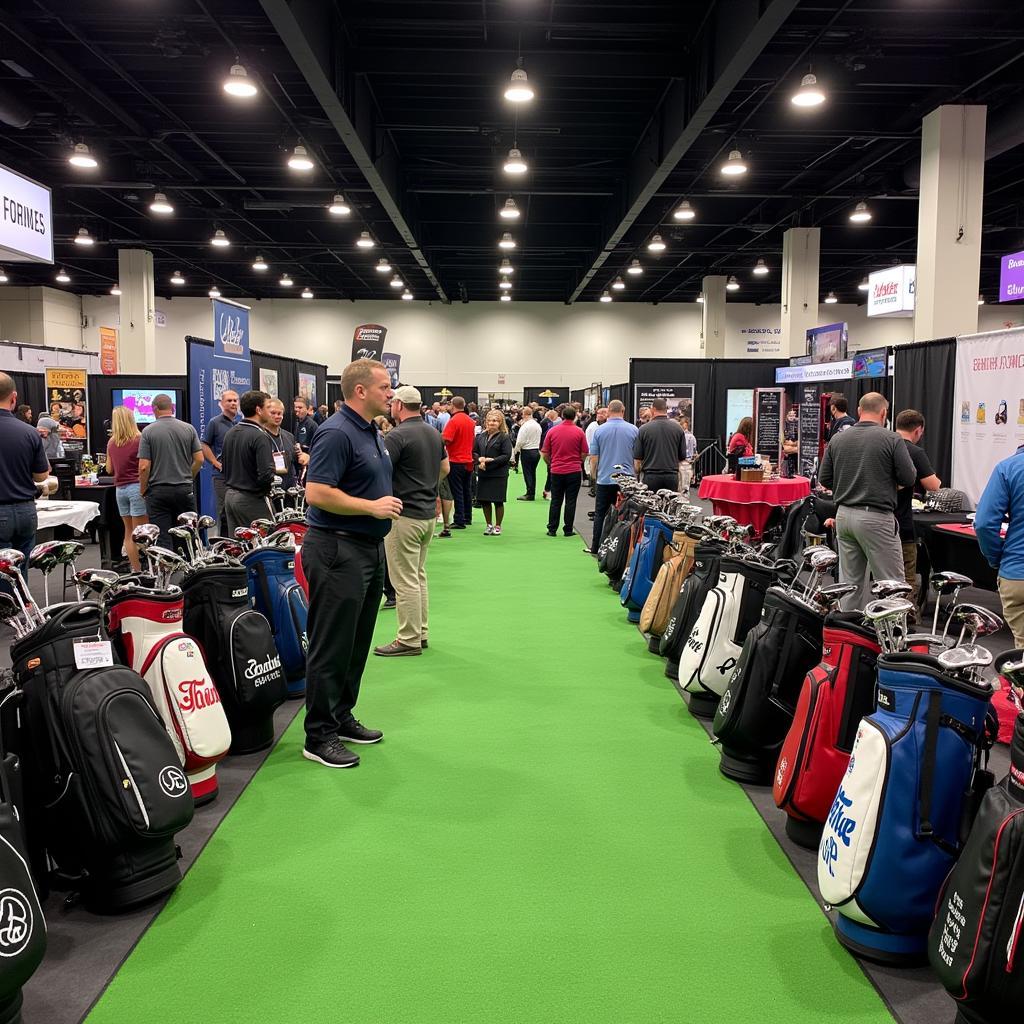 Golf Clubs and Equipment on Display at the Expo