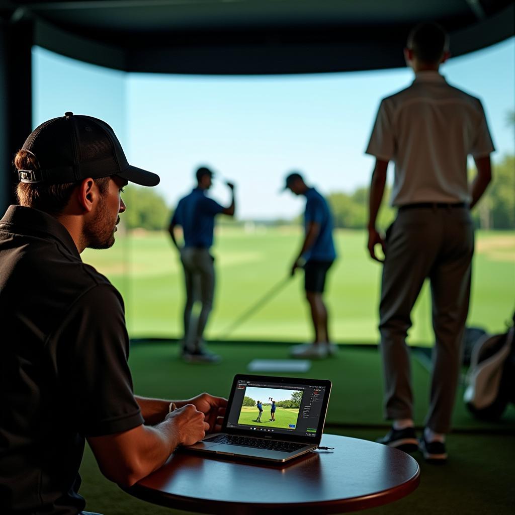 Golf Pro Providing Swing Analysis at the Expo