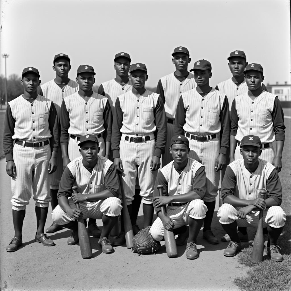 Black and white photo of early Gonzales baseball team