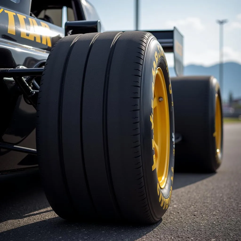 Goodyear tires on a race car