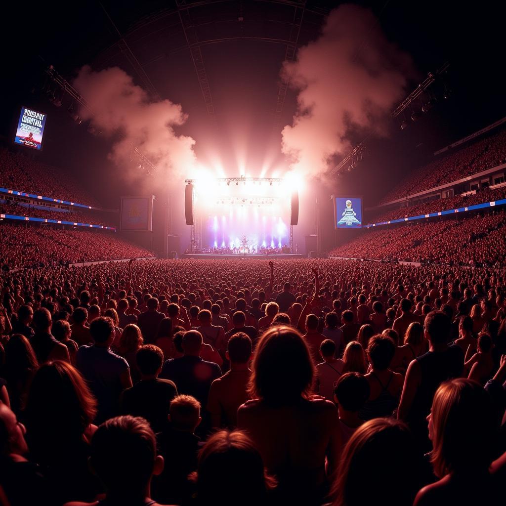 A packed stadium during the Grateful Dead's 1995 tour