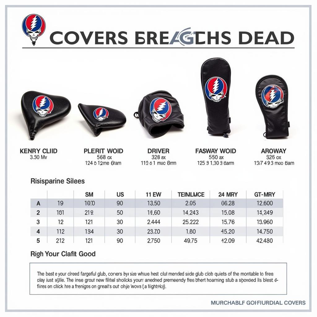 Grateful Dead Golf Cover Size Guide