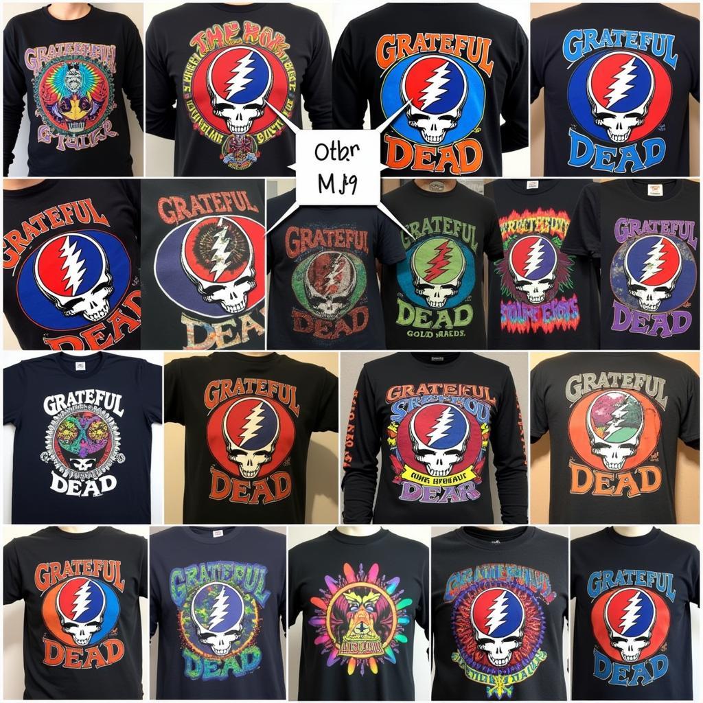 Variety of Grateful Dead Long Sleeve T-shirt Designs