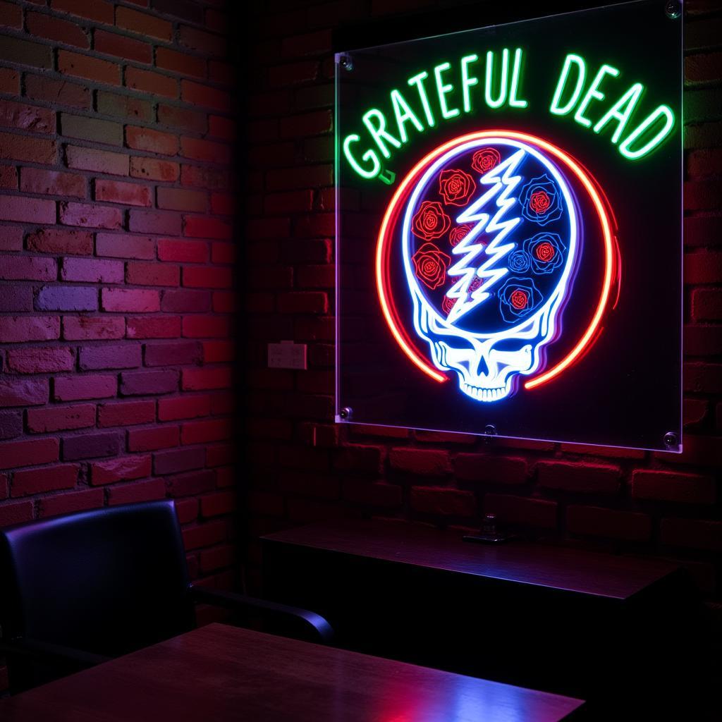 Grateful Dead neon sign depicting the iconic "Europe '72" album cover.