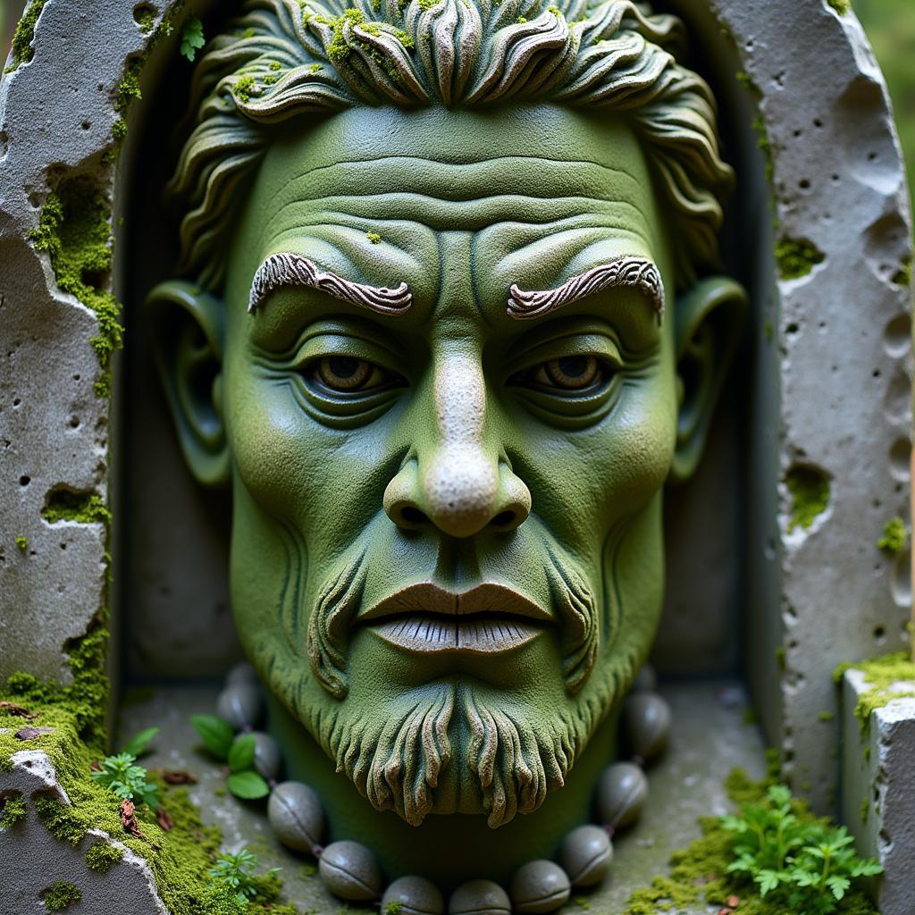 Ancient Green Man plaque