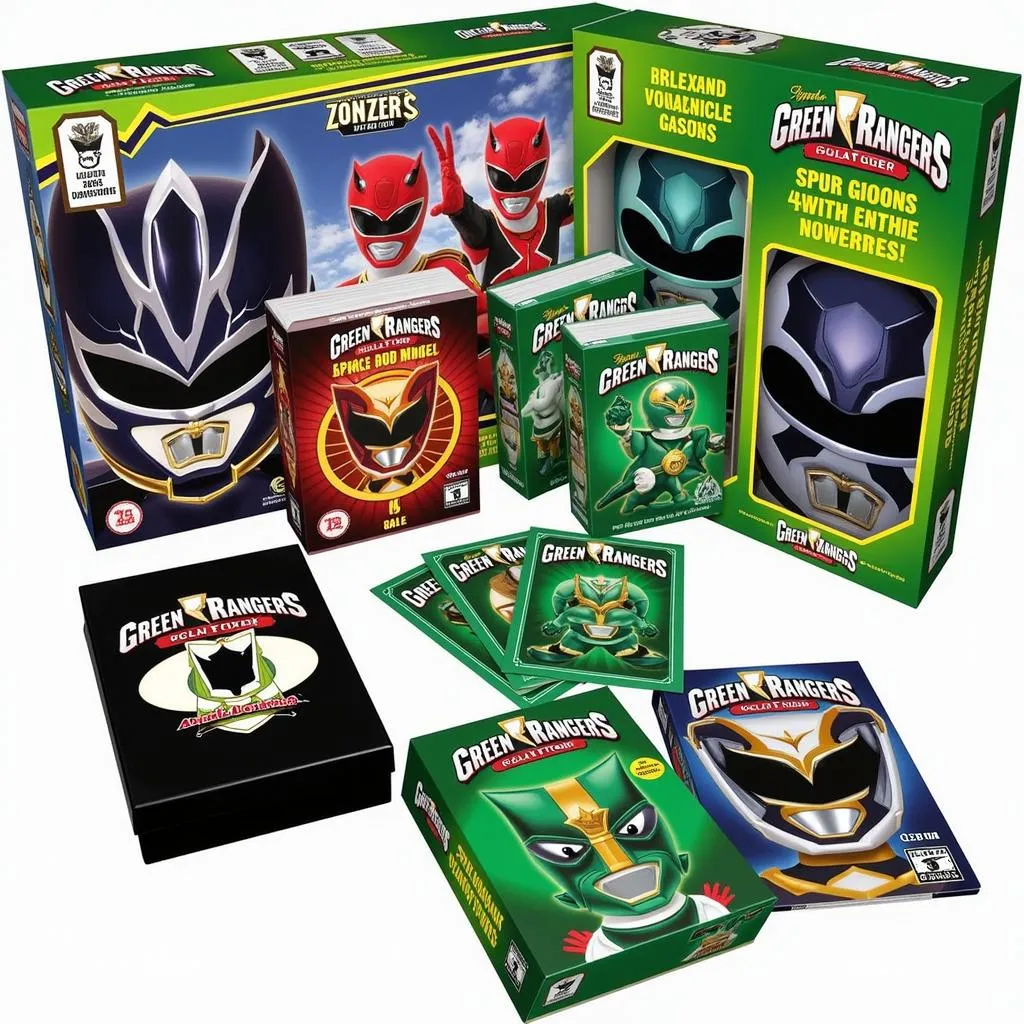 A collection of Green Ranger deck boxes