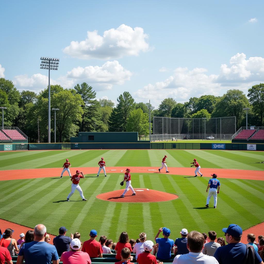 Grosse Pointe Little League Game in Action