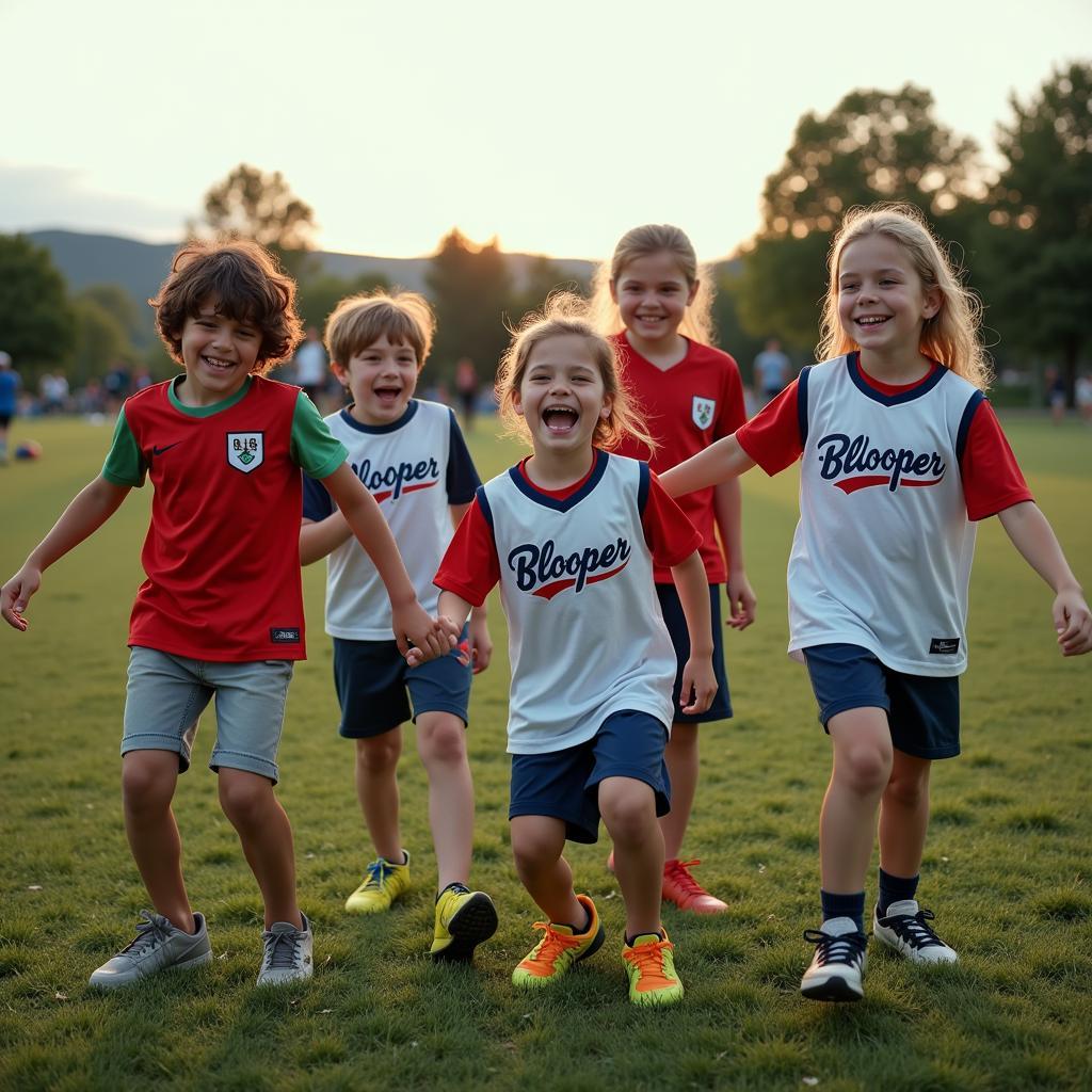 Group of Fans at Truist Park Sporting their Blooper Jerseys