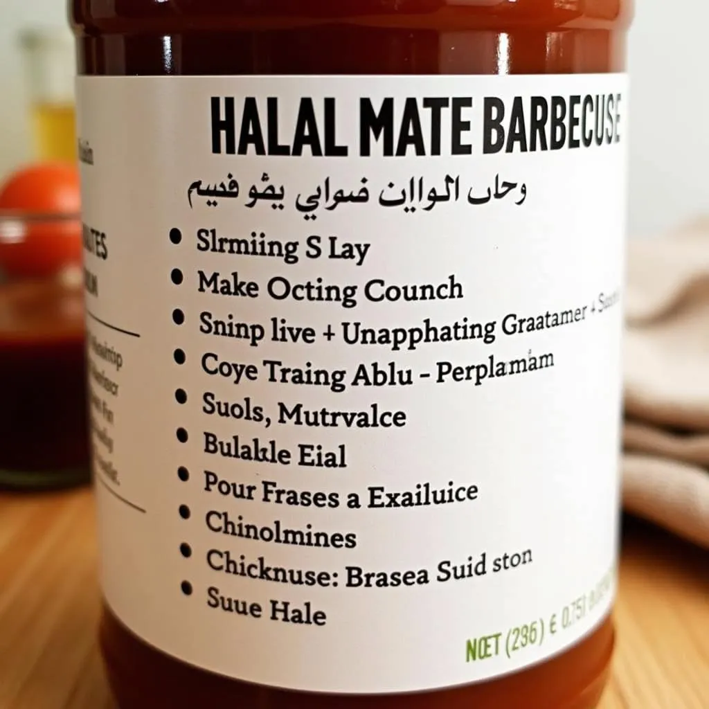 Halal BBQ Sauce Ingredients