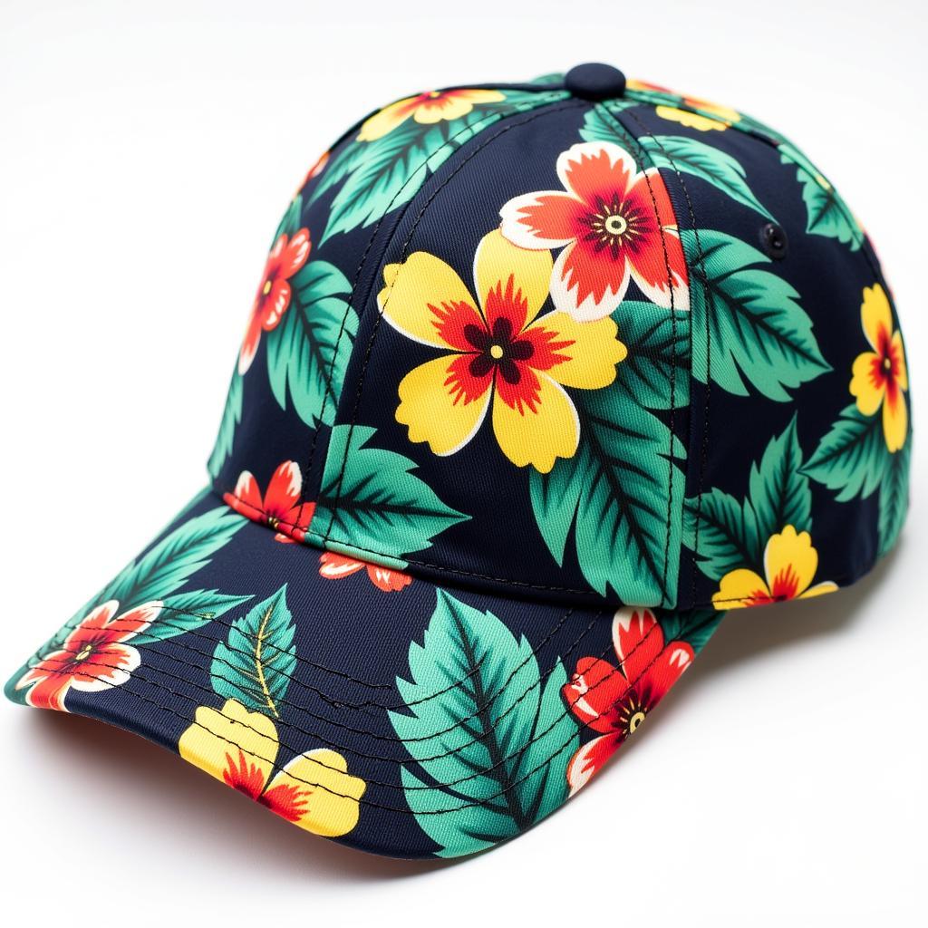 Hawaii baseball hat with a vibrant floral design