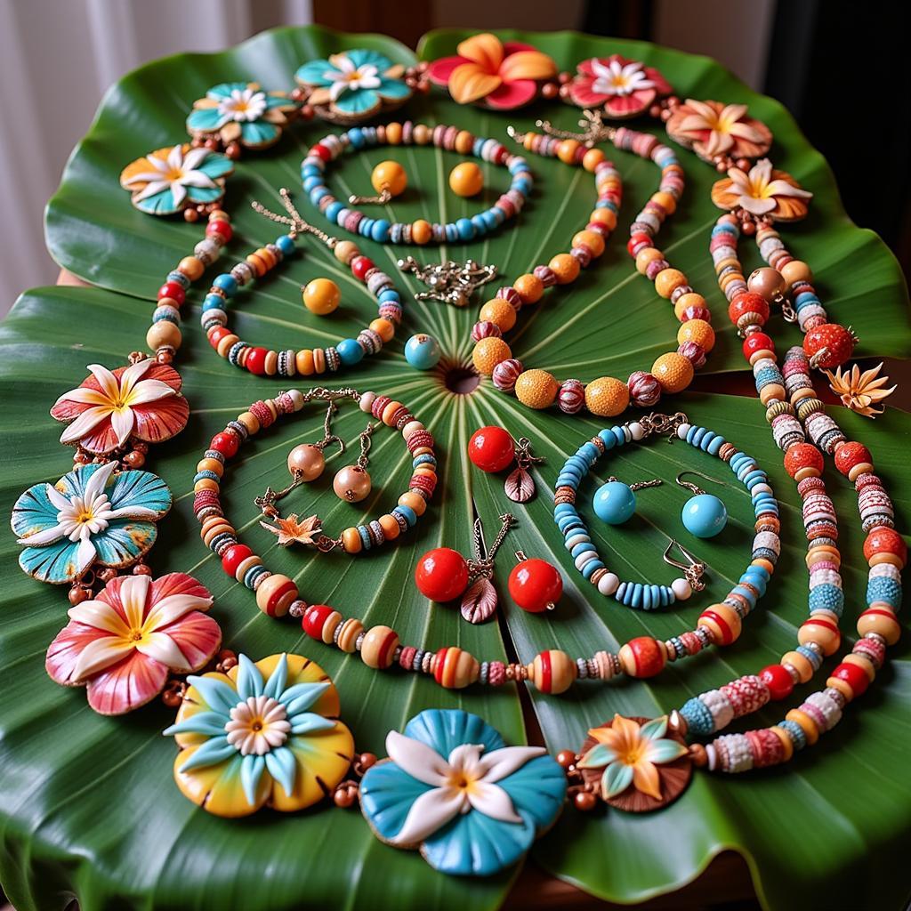 Assortment of Colorful Hawaiian Jewelry