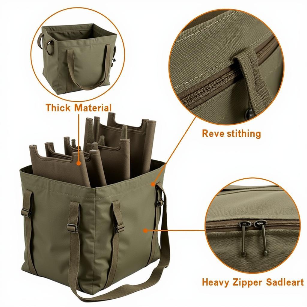 Heavy-Duty Canvas Folding Chair Storage Bag