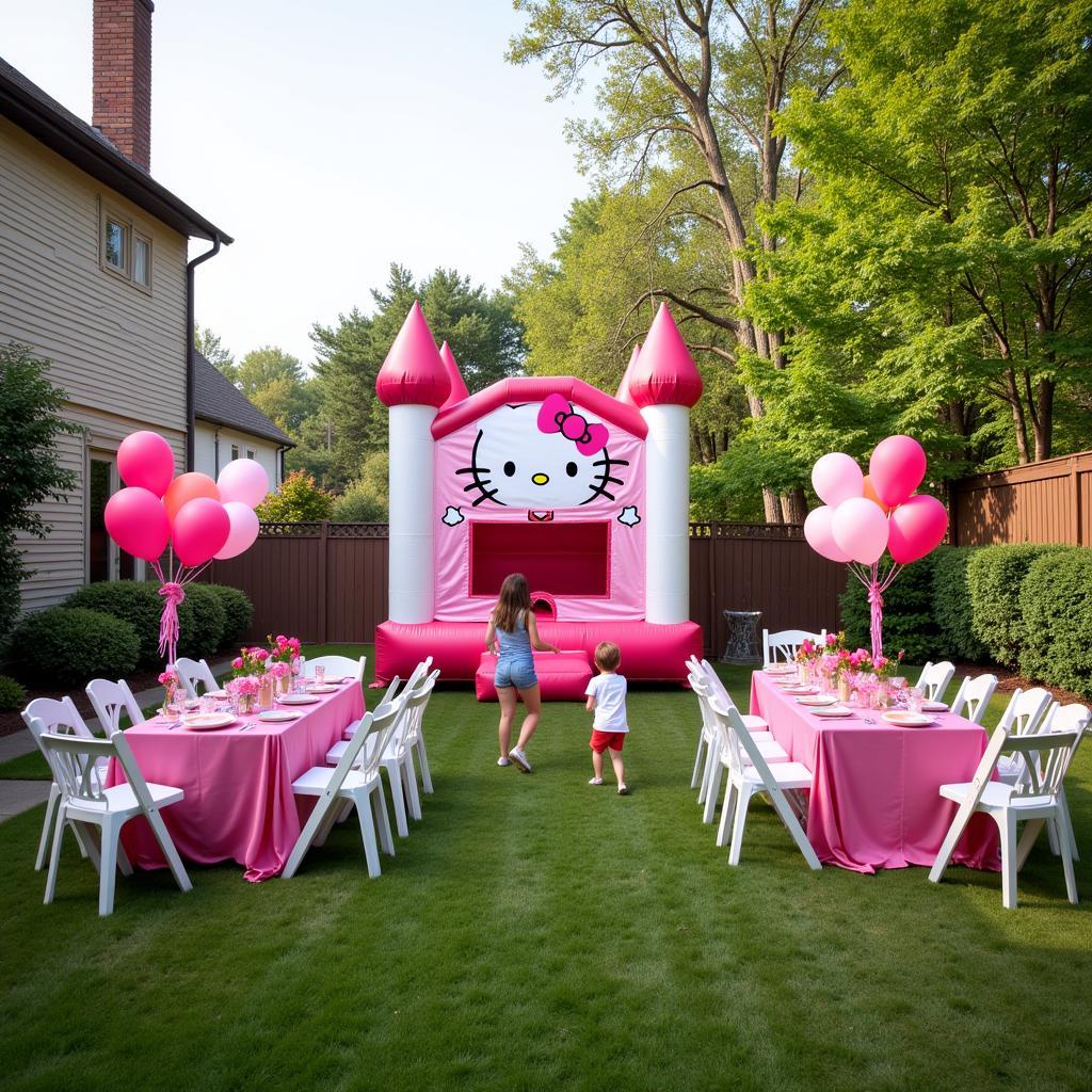 Setting up the Perfect Hello Kitty Bounce House Party