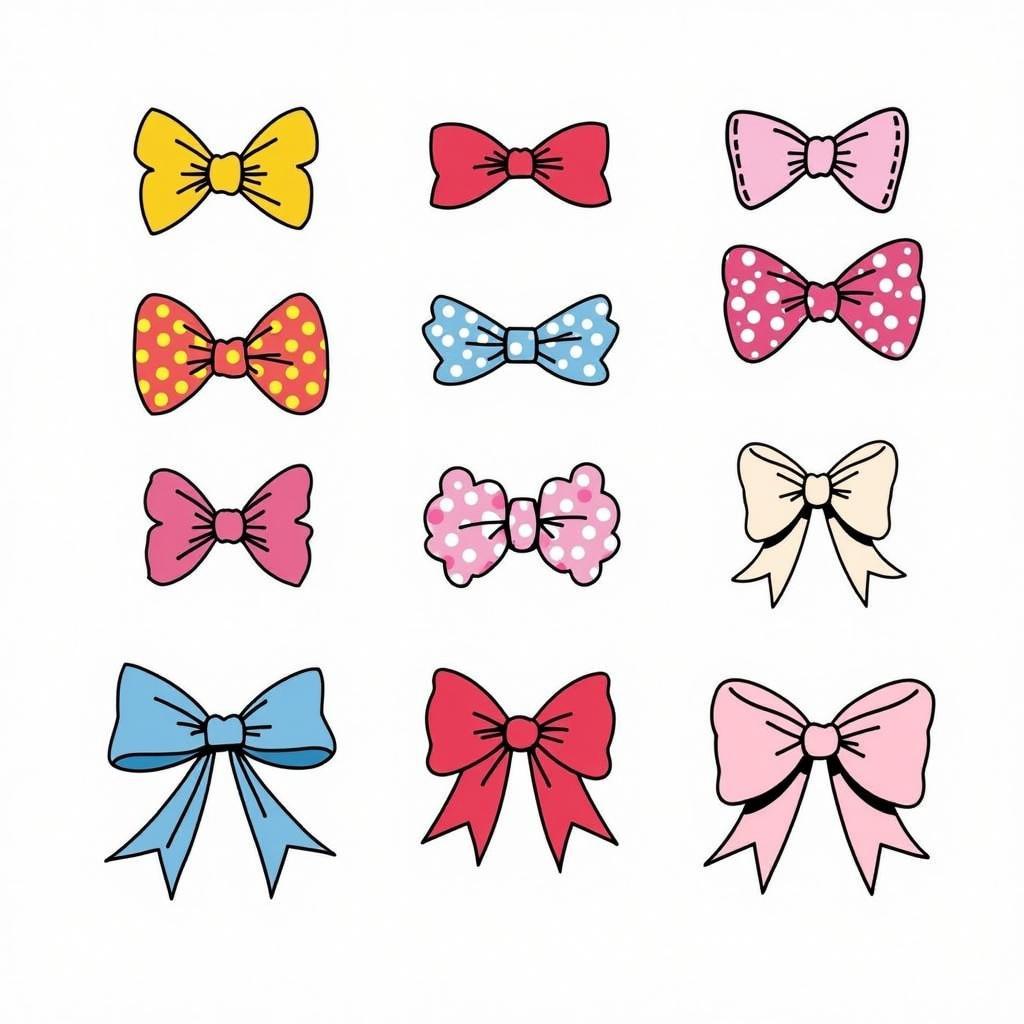 Various Hello Kitty Bow Printable Designs