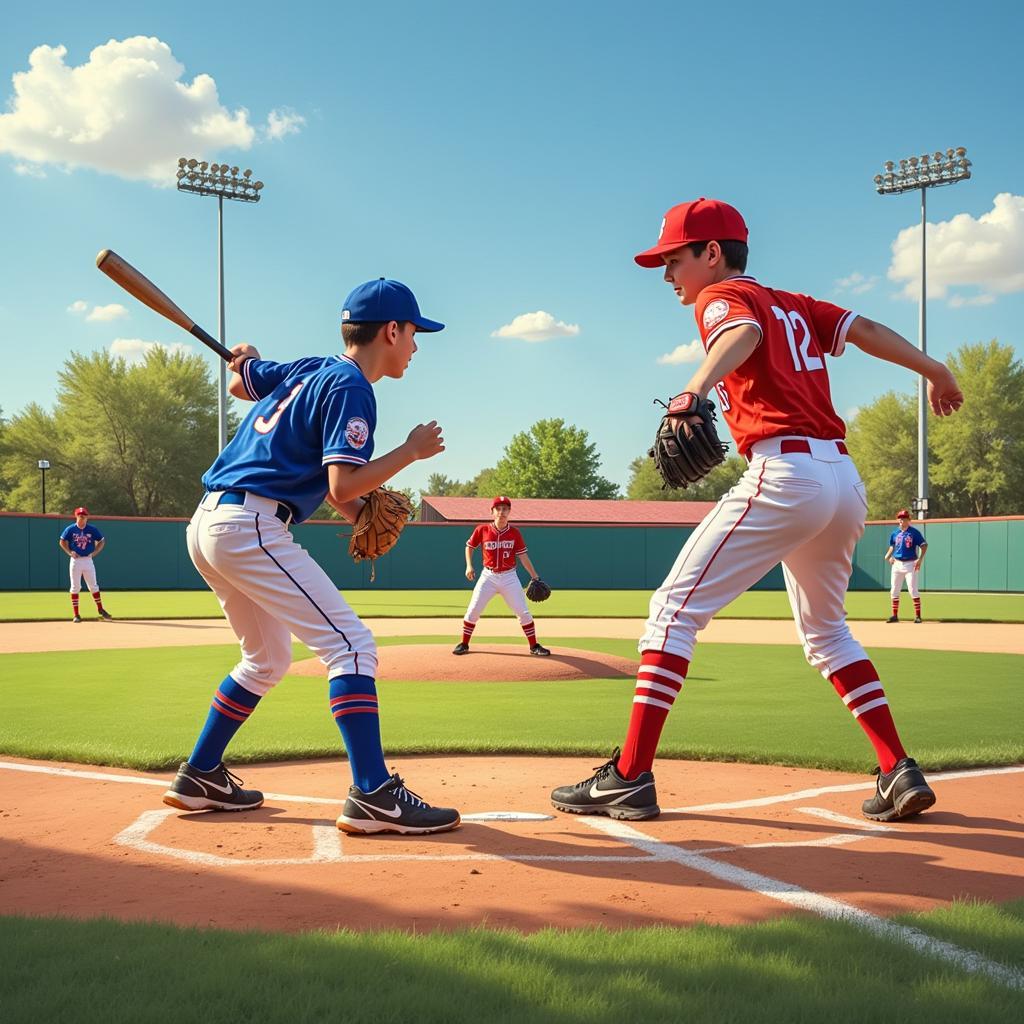 Hesperia Little League Baseball game in action