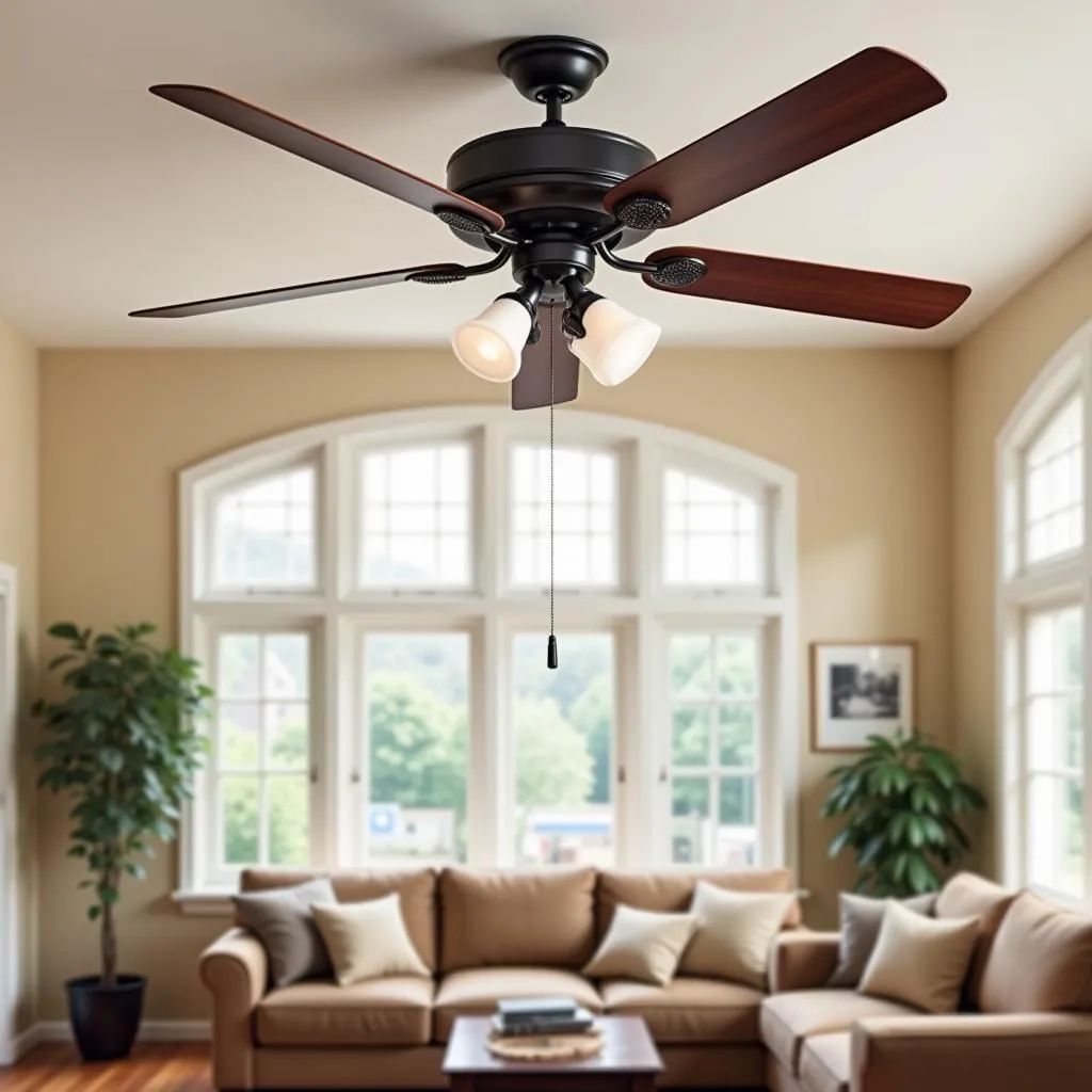 Hidden Fan Camera in Living Room