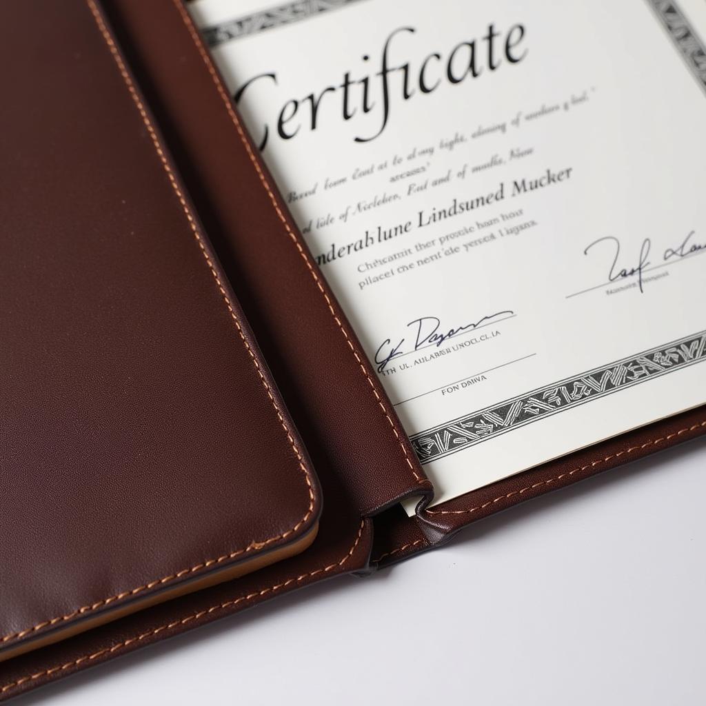 High-Quality Leather Certificate Holder