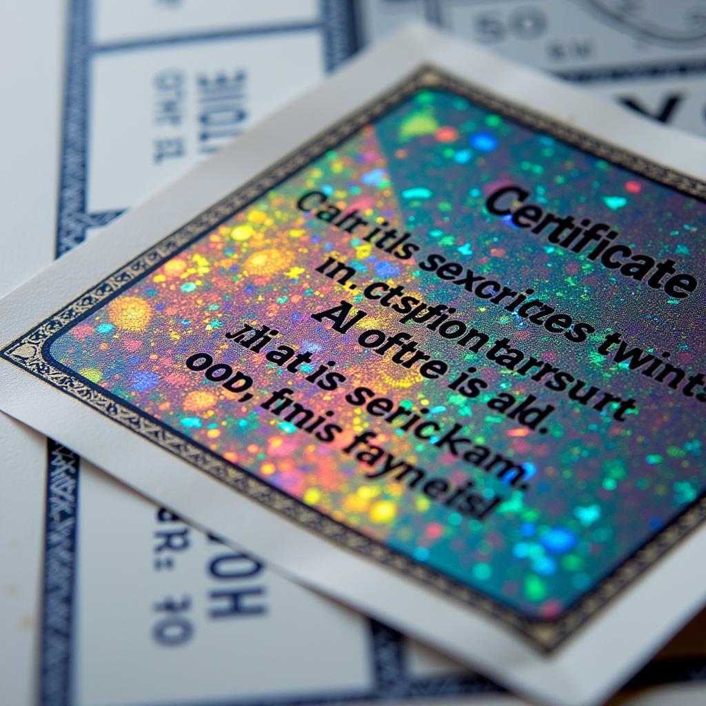 Hologram sticker with intricate security features