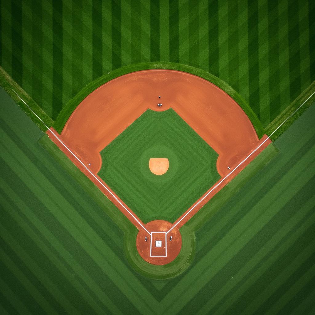 Aerial View of Home Plate on a Baseball Field