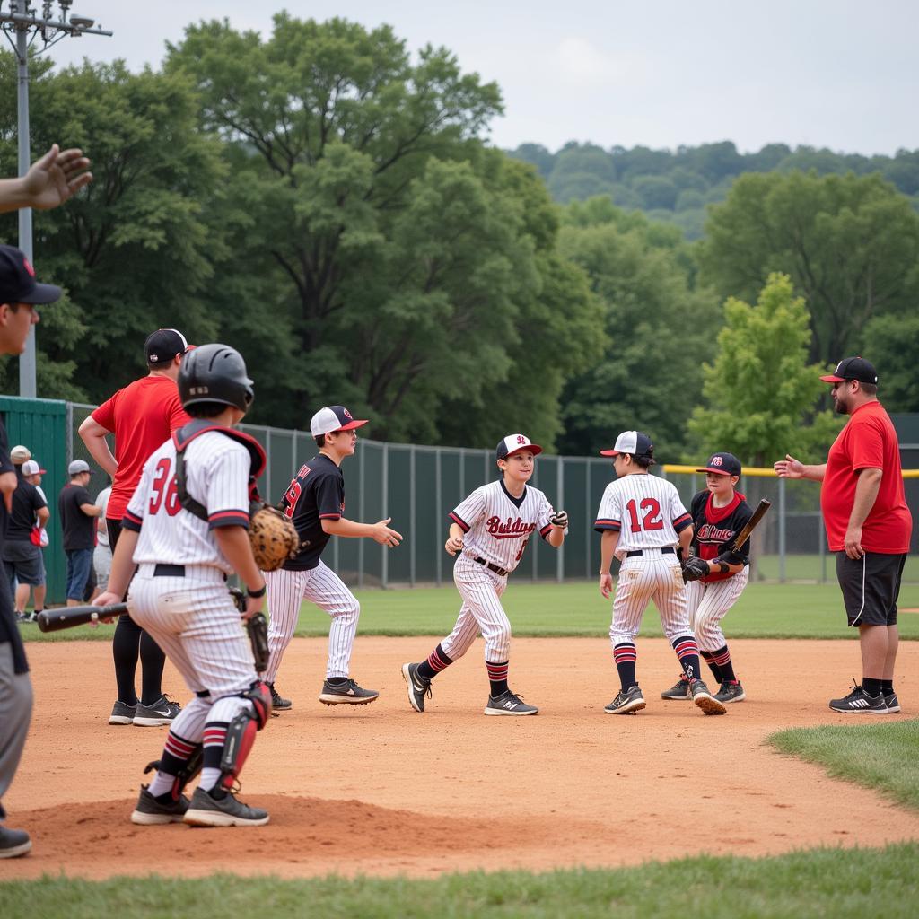 Hondo Little League game in action with players, coaches, and parents