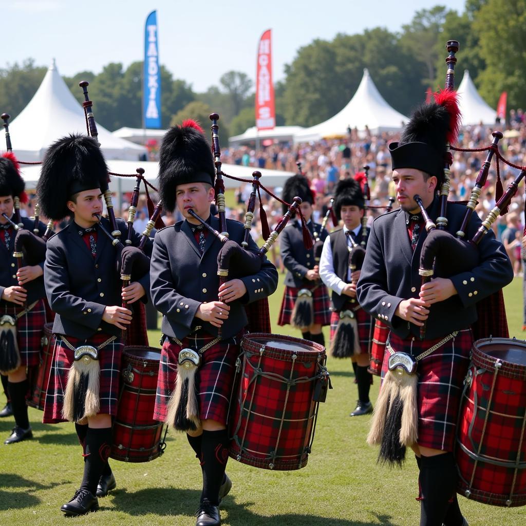 Houston Highland Games Bagpipe Band Performance