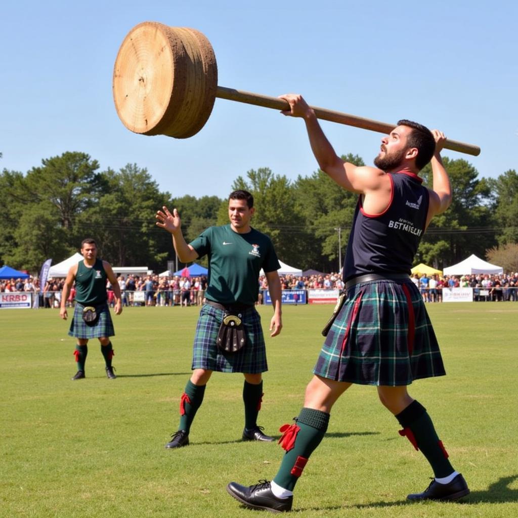 Houston Highland Games Caber Toss Competition