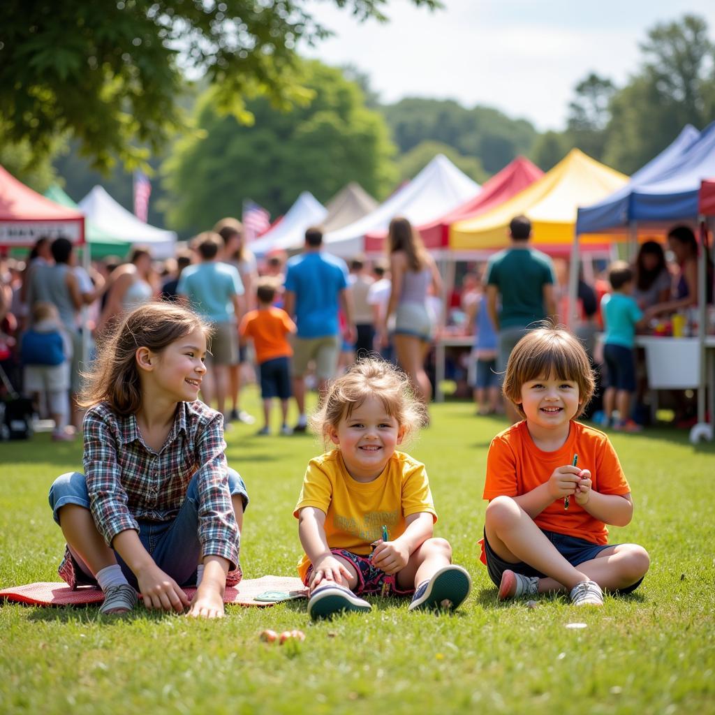 Families Enjoying the Festivities at the Houston Highland Games