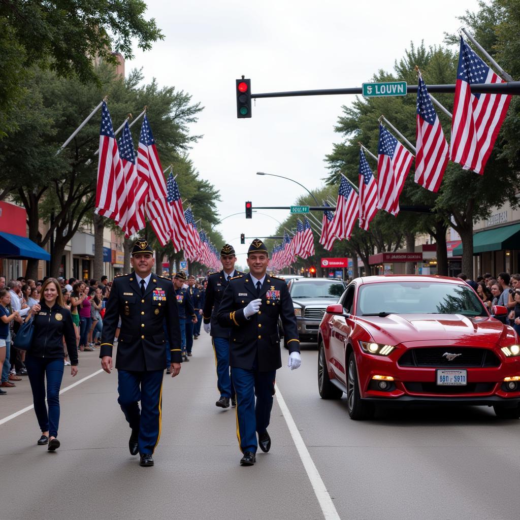 Memorial Day Parade in Downtown Houston