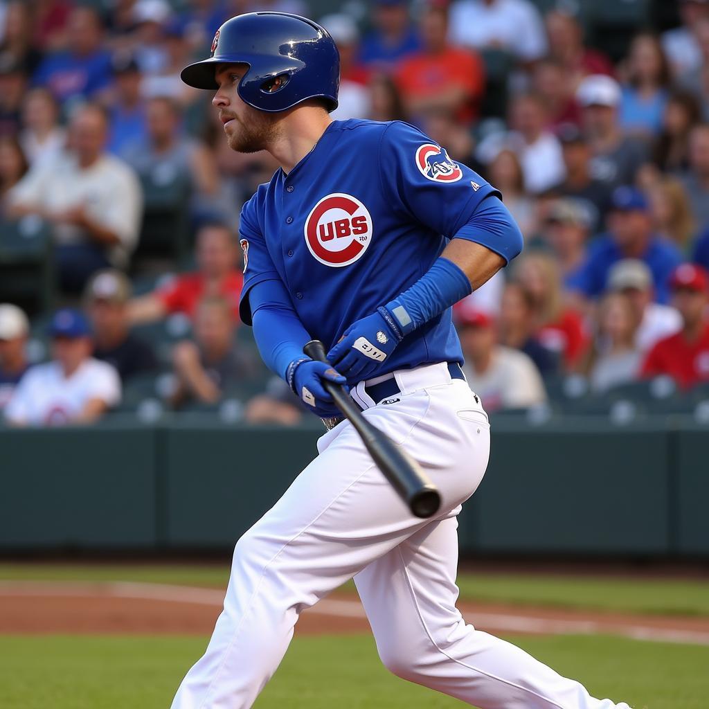 Ian Happ Chicago Cubs action shot